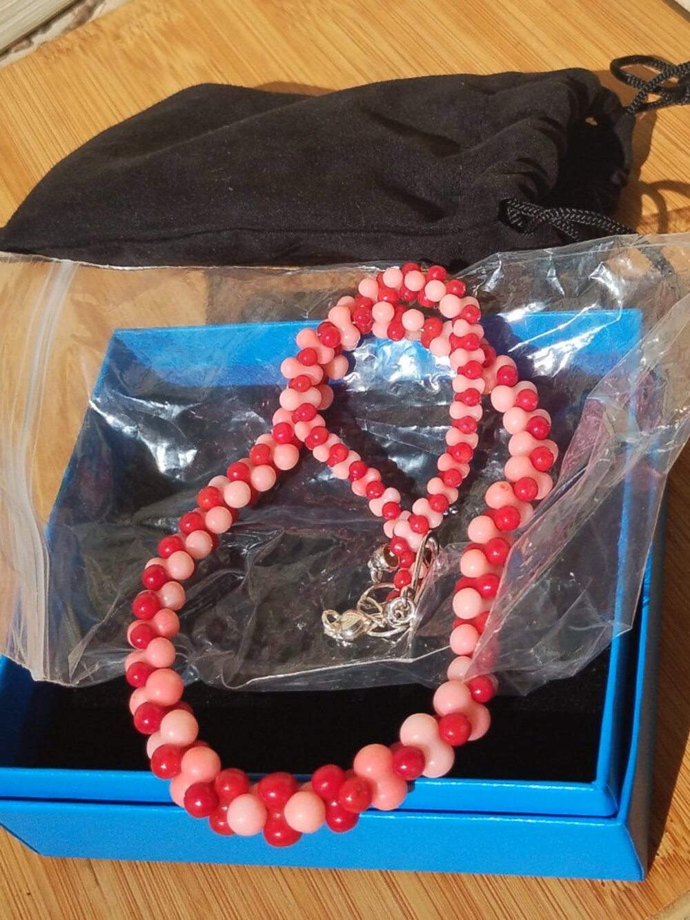 Jay King DTR red and pink coral unique necklace 925 Sterling Silver NIB